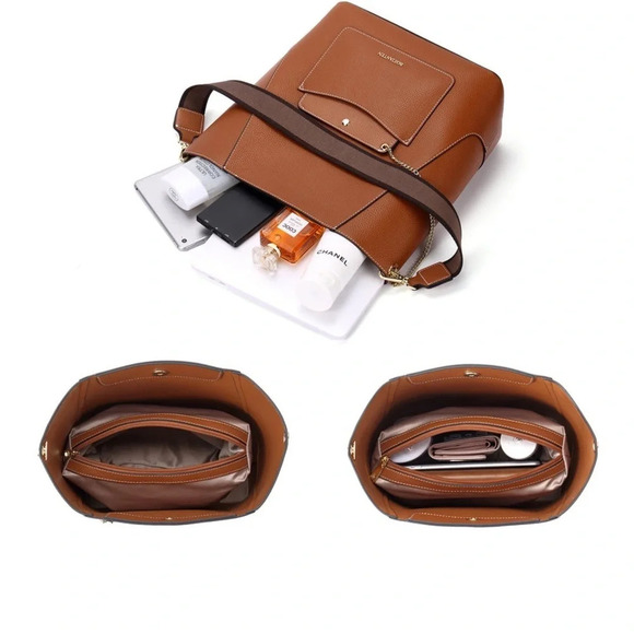 Bostanten Lotty Classic Designer Leather Hobo Bag for Travel or Daily Commute - Picture 14 of 16